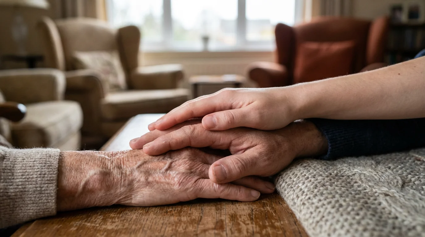 Three generations of family hands stacked together, symbolizing legacy and protecting family assets.